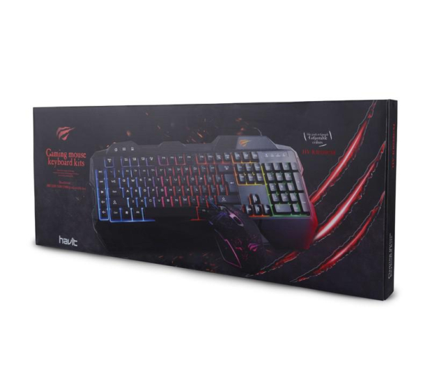 HAVIT Zestaw gamingowy klawiatura + mysz GAMENOTE KB558CM 3000 FPS HV-KB558CM - 1380583 - zdjęcie 2